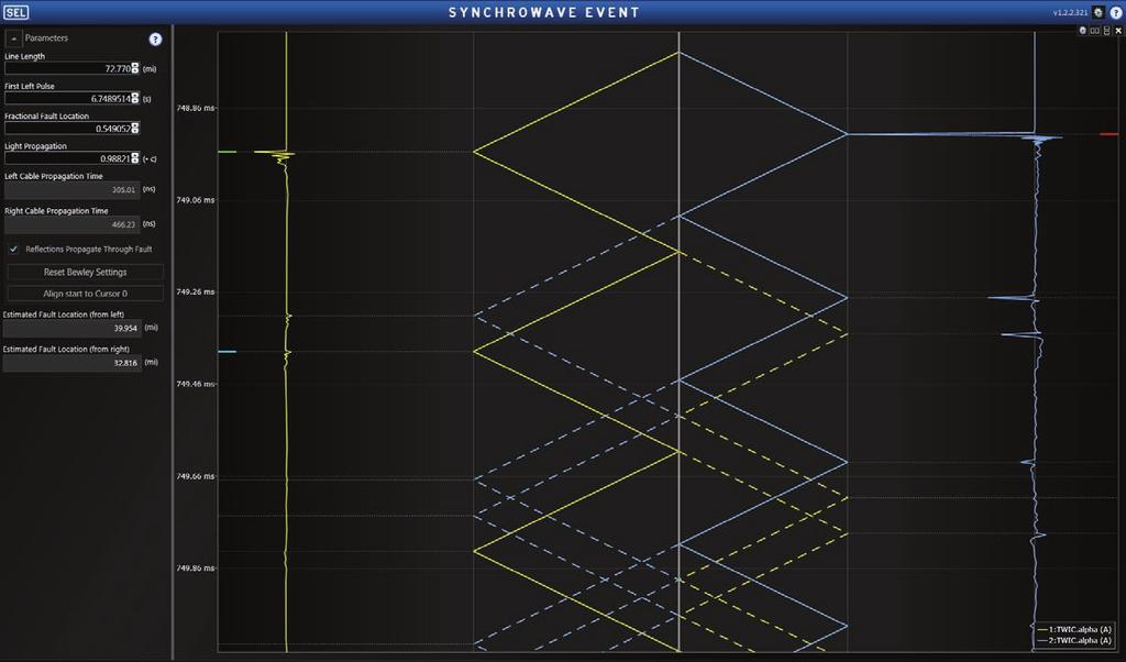 O SEL T400L também oferece um arquivo COMTRADE de 10 khz que contém correntes e tensões com amostragem de 10 khz, quantidades operacionais de proteção selecionadas, grandezas incrementais, word bits,