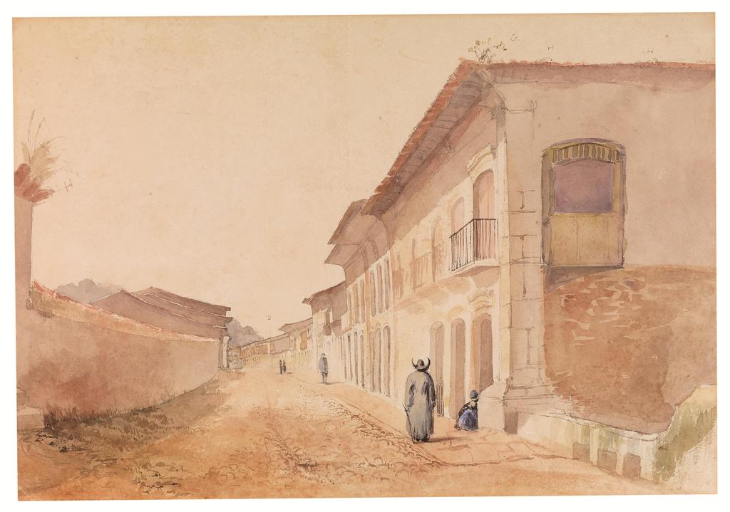 ANEXO E - William John BurchelL [Street in the Town of Santos](Rua na cidade de Santos). c.1825-1826.