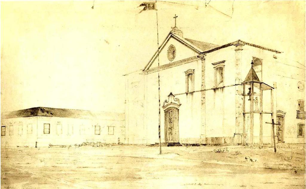 60 Figura 17 Vista do Largo da Matriz (Praça do Coreto), Vila Boa de Goiás em 1751. Desenho de Tosi Colombina 1 Fonte: LUZ, 2012.