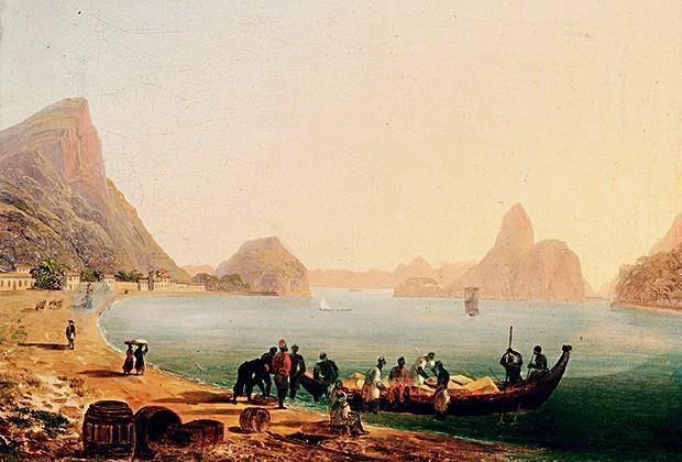 69 Figura 25 Thomas Ender: Vista da Enseada de Botafogo, 1817.Oléo sobre tela. Acervo particular (coleção Geyer). Fonte:<http://s2.glbimg.