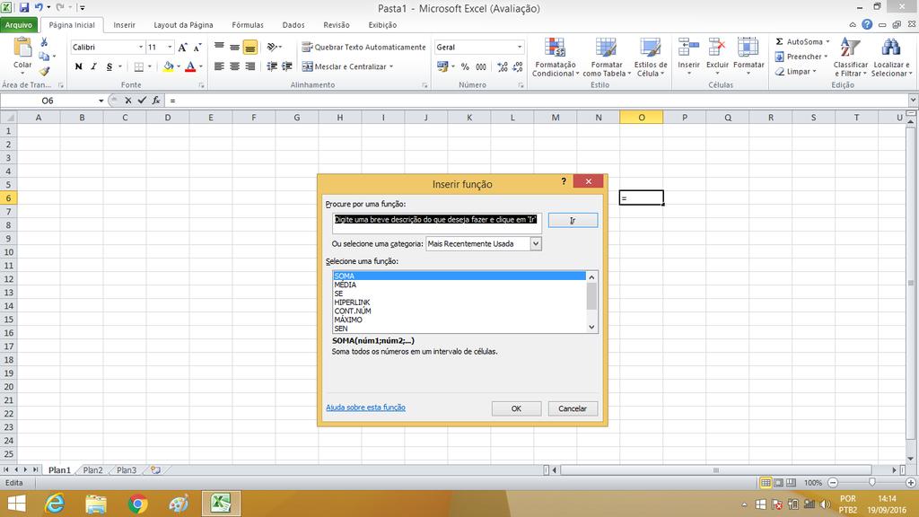 Office - Excel Alterando célula Ao criar uma planilha no Excel pode-se alterar as dimensões das células, melhorando assim sua aparência. Esta ação pode ser feita de três formas.