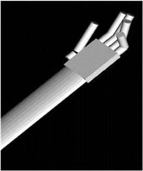 Pessanha, et. al. Braz. J. Rad. Sci. 2015 6 A especificação das peças anatômicas representando as falanges da mão foi formada por dois grupos de segmentos de sólidos cilíndricos.