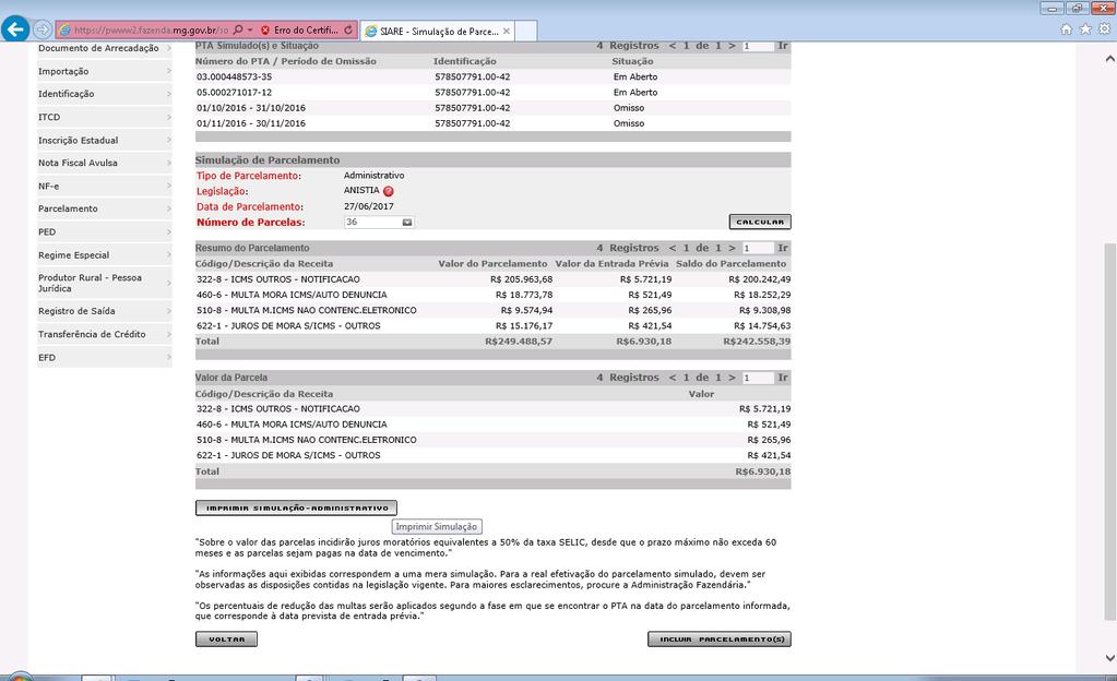 ICMS IMPRIMIR SIMULAÇÃO