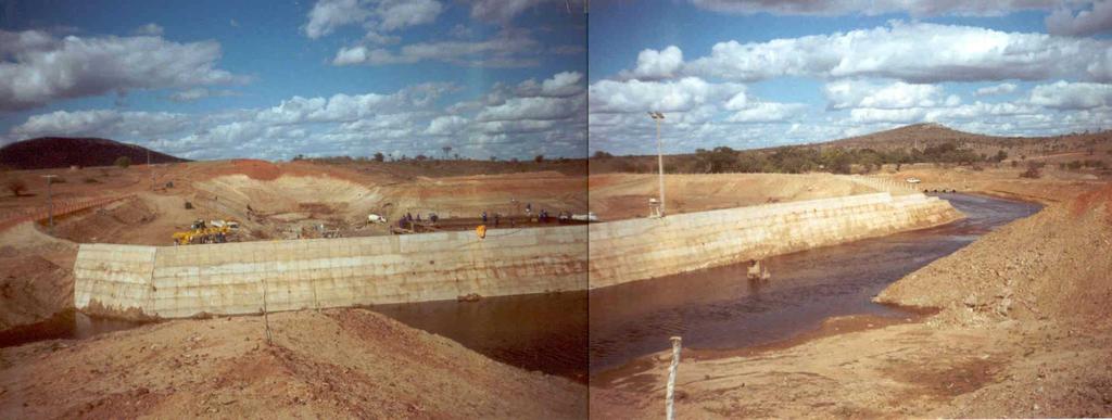 Vista geral do Canal de Desvio, em operação.