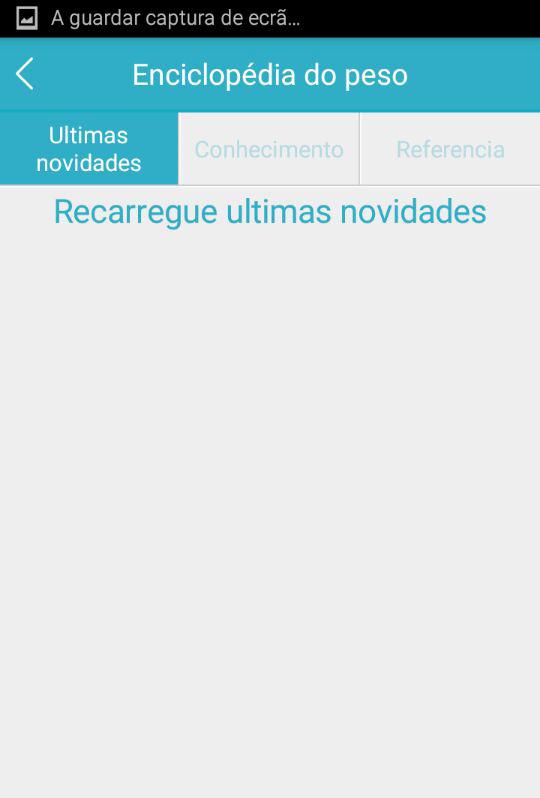 3. Uma vez que o perfil tiver sido criado, você será direcionado automaticamente para o menu principal, mas na função balança de peso do bebê apenas o peso é