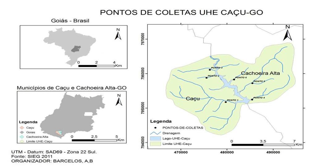 Material e método Caracterização fisiográfica da área de estudo.