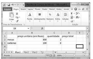 9 - ( Prova: CESPE - 2013 - PC-DF - Agente de Polícia / Noções de Informática / Microsoft Excel; ) A figura acima mostra uma janela do Excel 2010, com uma planilha em processo de edição.