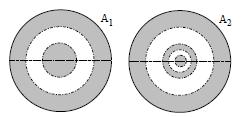 1. (IME 1995) Três círculos de mesmo raio R se interceptam dois a dois, como é mostrado na figura abaixo, construindo três áreas comuns que formam um trevo.