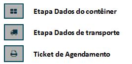 2 Cadastro das informações detalhadas do contêiner O usuário poderá cadastrar os dados detalhados do contêiner clicando no ícone em forma de lápis a esquerda da unidade na