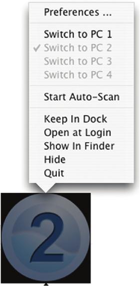 Português 18. Selecione o PC para o qual você deseja alternar. 19. Clique Start Auto-Scan para iniciar o Auto- Scan.