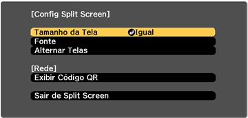 2. Selecione o menu Definição e pressione Enter. 3. Pressione o botão Menu. Você verá a seguinte tela: 4.