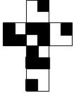 05. Na figura ao lado, temos seis pontos sobre as intersecções das linhas de um quadriculado, cujos quadradinhos têm lado 1.
