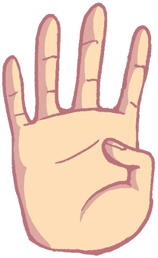 Contagem manual: outros três alunos deverão fazer a contagem usando os dedos da mão. Cada pedrinha transportada corresponderá a um dedo levantado.