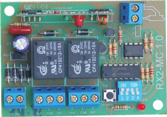 Com o par transmissor e receptor ROSSI você pode transformar qualquer aplicação de um sistema liga/ desliga em uma aplicação por controle remoto