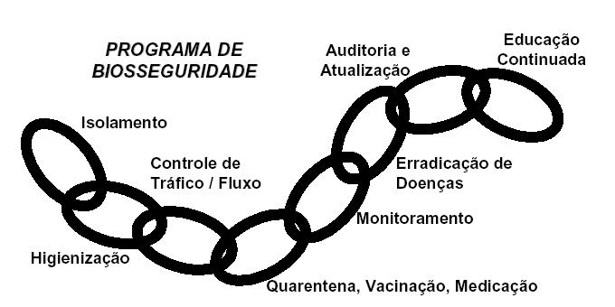 14 FIGURA 1 - A cadeia de componentes básicos de um programa de biosseguridade. Fonte-(-http://www.cnpsa.embrapa.br/publicações/anais/18/05/20