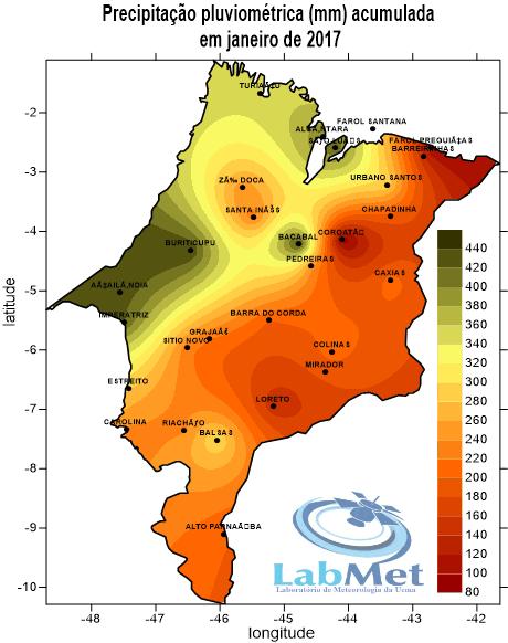 Figura 5 - Distribuição das chuvas em