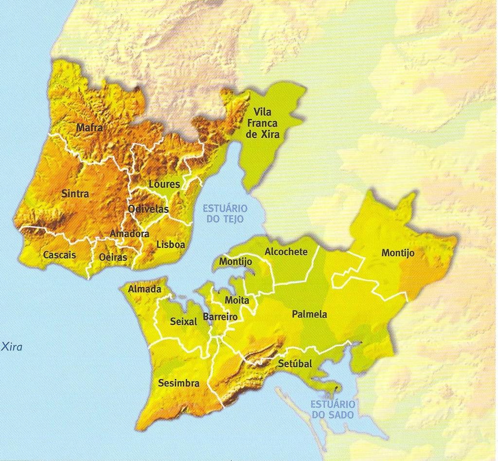 Configuração da Região de Lisboa - QREN Região Centro MÉDIO TEJO OESTE LEZÍRIA DO TEJO Região Alentejo Região de LISBOA Municípios: 18 População: 2 661 850 Lisboa 2020 Estratégia regional Superfície