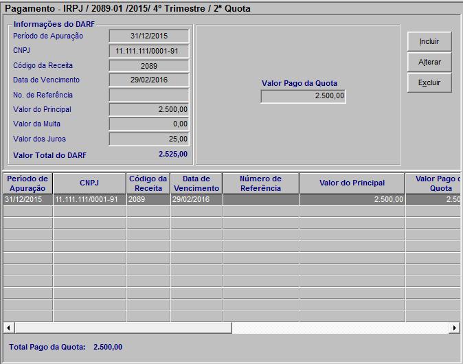 2089-01 / 4º Trimestre 2ª Quota com