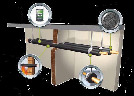 de transmissão estrutural até 28 db(a) Em conjunto com o sistema Armafix AF, garante a perfeita continuidade do