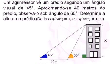 Razões Trigonométricas 1 - Para determinar a distância de um barco até a praia, um navegante utilizou o seguinte procedimento: a partir de um ponto A, mediu o ângulo visual α fazendo mira em um ponto