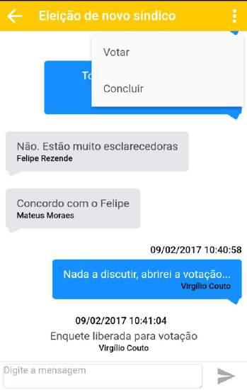 opção de voto Resultado