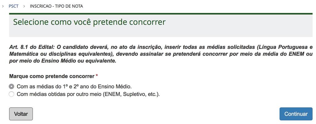 Como efetuar uma inscrição no PSCT? 1. Clicar no botão de Inscrição na página do Processo Seletivo. 2. Preencher o formulário socioeconômico. 3.