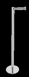 Double vertical towel bar made in chrome Toallero de pie doble en latón cromo.