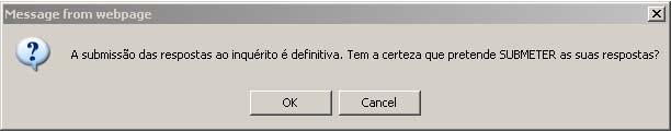 Página 7 Antes de proceder à submissão das respostas dadas, o aluno pode imprimir as respostas que registou no formulário através do botão de imprimir.