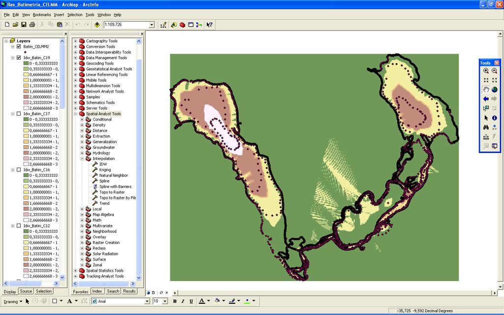 software ArcGis 9.3.