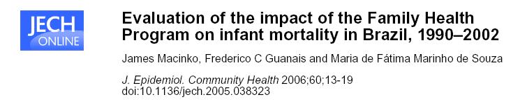 Outcomes of the FHP Infant mortality rate dropped from 70 to 29 per