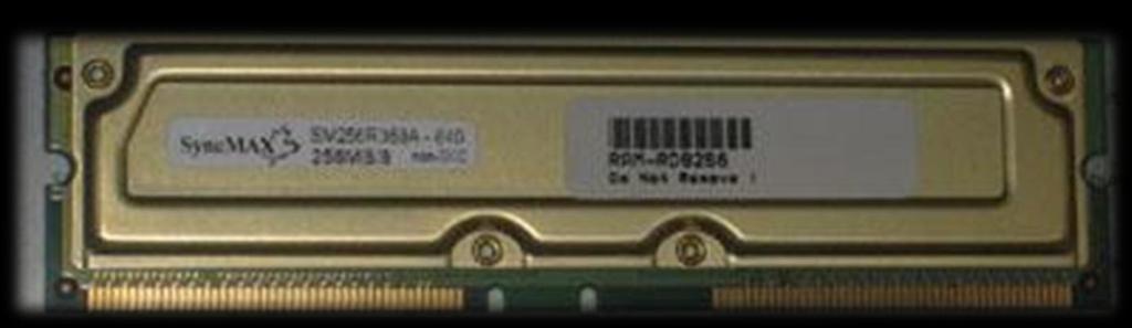 Memórias Classificação da RAM Tecnologia RDRAM (Rambus Dynamic RAM) O primeiro PC com