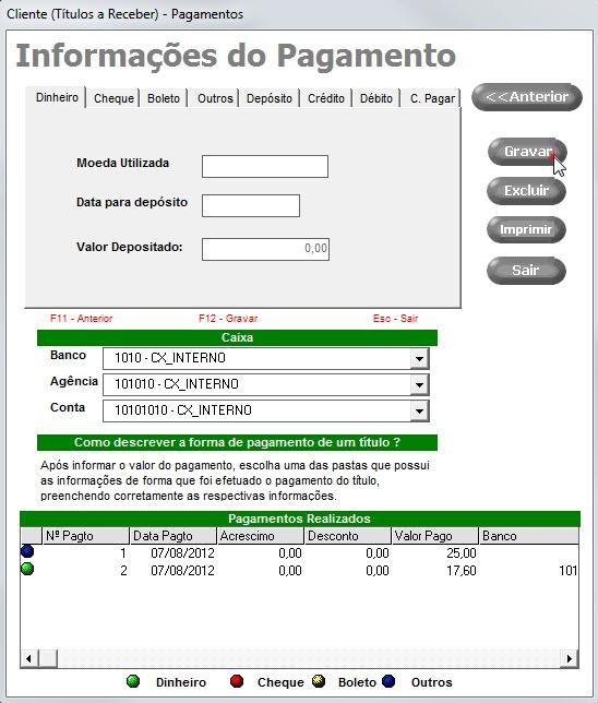 5º Passo - Dê um clique com o mouse no botão 6º Passo - Aguarde a impressão do Cupom Fiscal 7º Passo - Ao término