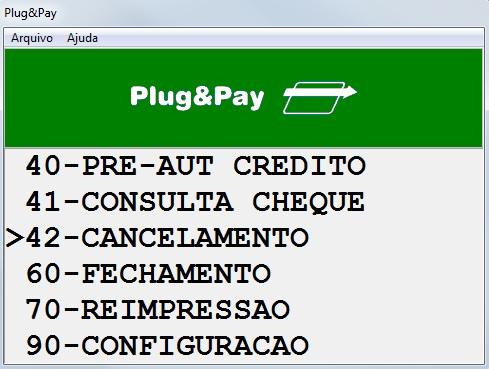 2º Passo de Cancelamento com TEF: - Na tela abaixo o