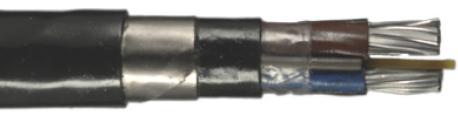 [5] Figura 3 - Cabo LVAV [7] LVV e LSVV Cabos com condutores de alumínio multifilar ou maciço sectorial (no caso do LSVV), isolados a policloreto de vinilo.