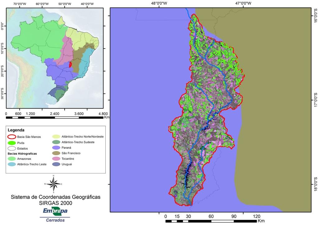 Regiões críticas Rio Preto: Área irrigada de 10.