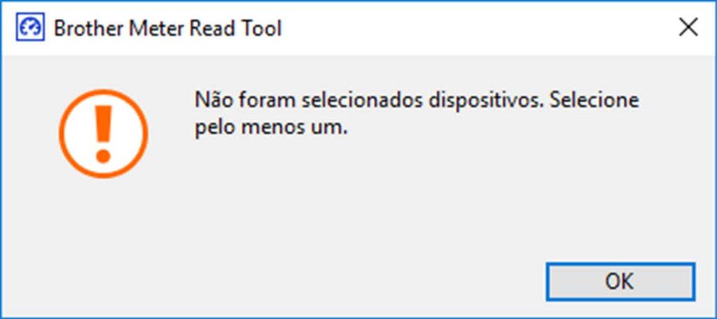 3 Resolução de problemas Se o teste tiver falhado, proceda da seguinte forma: Certifique-se de que o dispositivo Brother está ligado quando o Brother Meter Read Tool estiver a solicitar as