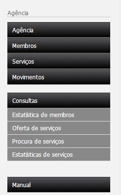 Oferta de serviços: Nesta área poderão ser visualizados os serviços que todos os membros do Banco de Tempo pretendem oferecer.