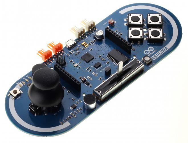 Arduino Explora Atmega32U4, com clock de 16 MHz e 32 KB de memória (4K usados pelo bootloader).