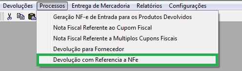 MANUAL DE UTILIZAÇÃO DEVOLUÇÃO COM REFERENCIA NFE Este manual tem como finalidade instruir a utilização da tela de Devolução com Referência NFE. OBS.