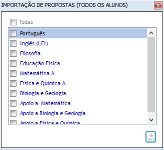 Deverá ter-se em conta que cada nova importação substitui a importação anterior.