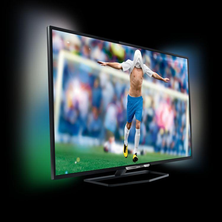 Folheto de pré-venda para Portugal () Televisor LED Full HD fino com Ambilight em 2 lados e Smart TV 119 cm (47") Televisor LED Full HD Dual Core DVB-T/C/S/S2 47PFK6549/12 Smart TV LED Full HD fina