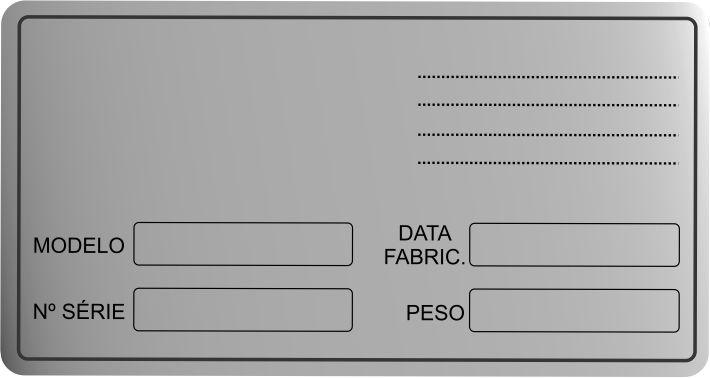 CARRETA MULTIPLA 9 3 - IDENTIFICAÇÃO Os Implementos da VENCE TUDO tem sua placa de identificação, na qual consta o modelo, data de fabricação, número de série e peso.