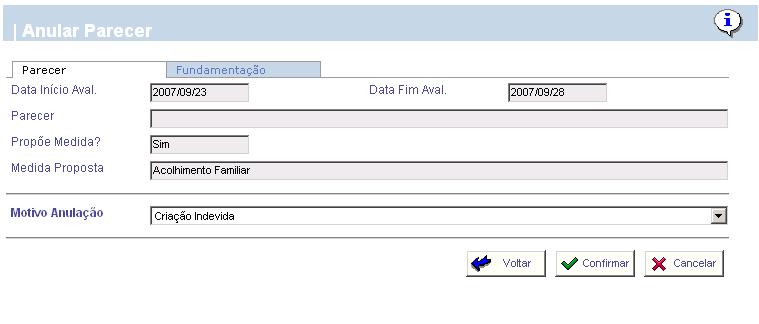 Através deste, o utilizador pode efectuar novos registos ou anulações através das operações: Registar (Fundamentação) e Anular (Fundamentação).