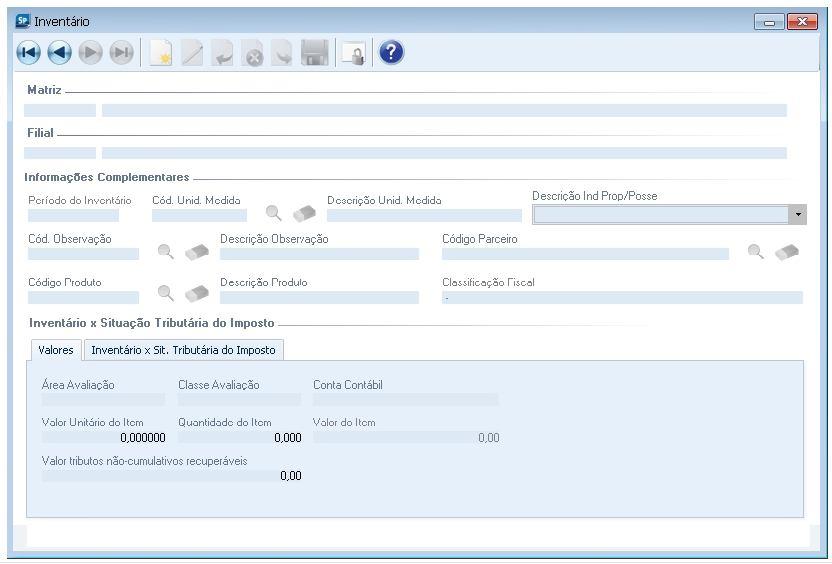 Acesso Workspace Menu: Cadastrar -> Produto -> Estoque -> Inventário. Acesso Comply Menu: Cadastros Básicos -> Produto/Parceiro -> Produtos -> Estoque -> Inventário.