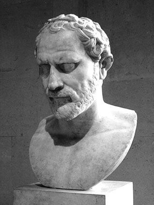 Demóstenes, Lísias e Isócrates Oratória Domínio público. Demóstenes. Paris, Museu do Louvre. Escultura em Mármore.