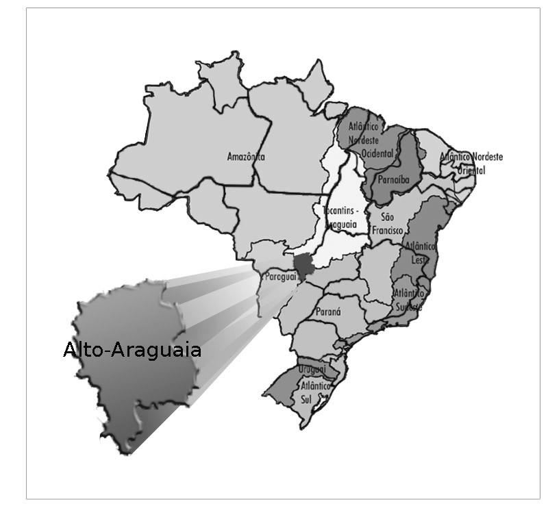 Figura 1. Região de abrangência da bacia hidrográfica do Alto-Araguaia.