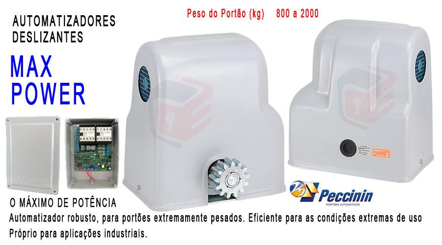 - Potência do motor: 1/4 HP - Potência do motor: 184 W - Tensão: 127V / 220 V - Corrente Elétrica: 3,0 / 1,5 - Para portão com altura até 2,50 metros de altura - Resistentes,