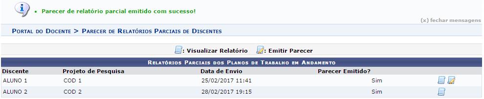 RELATÓRIO PARCIAL - DOCENTE