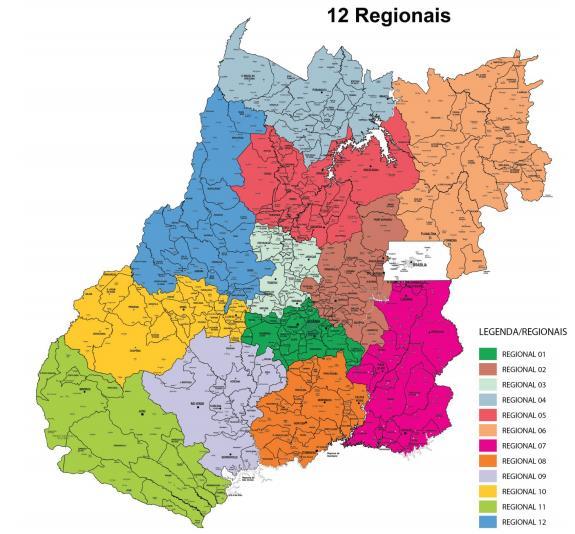 REGIONAIS = 12 Regional nº municípios Metropolitana 25 Centro Leste
