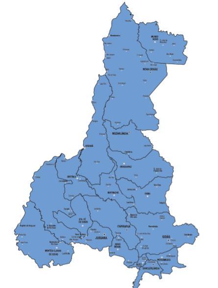 REGIONAL VALE DO ARAGUAIA REGIONAL VALE DO ARAGUAIA 1 ARAGUAPAZ 2 ARUANÃ 3 BRITÂNIA 4 BURITI DE GOIÁS 5 FAINA 6 GOIÁS* 7 ITAPIRAPUÃ 8 JUSSARA 9 MATRINCHÃ 10 MONTES CLAROS 11 MOSSÂMEDES 12